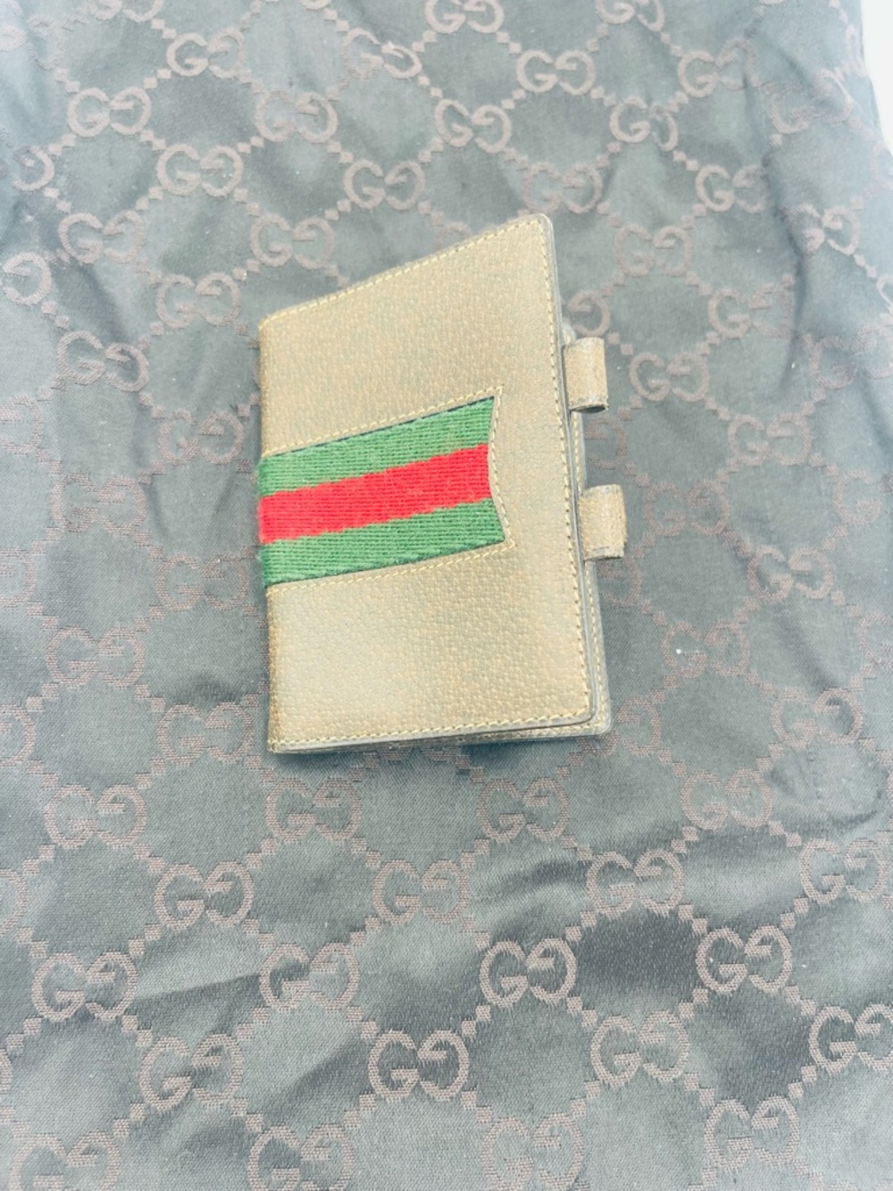 Gucci Brown Leather Card & Key Holder with Green-Red Web Stripe - Picture 7 of 7